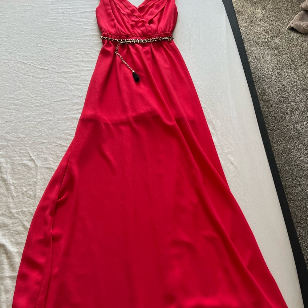 Elegant Red Maxi Dress